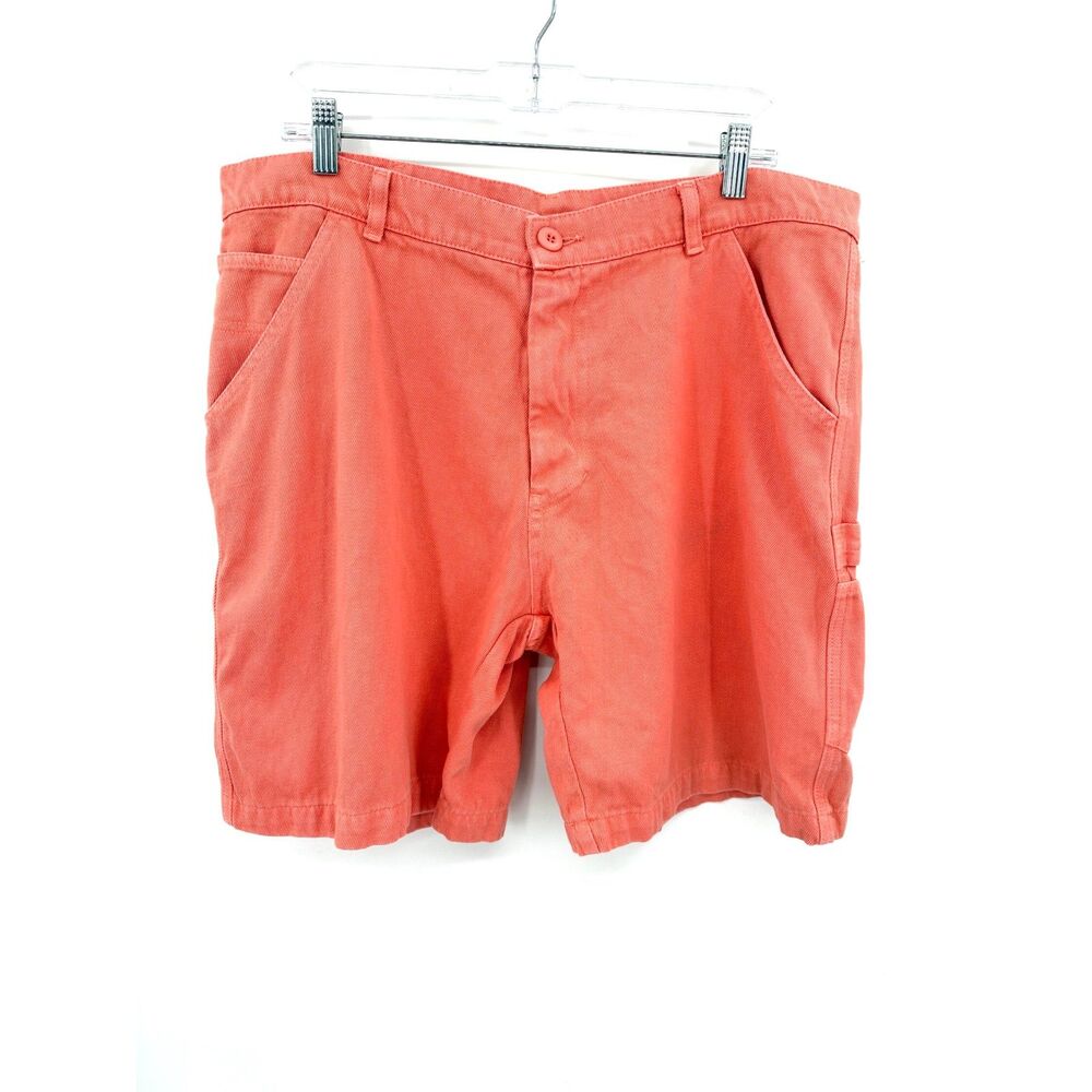 JUNGMAVEN Men's Coral Orange Hemp Organic Cotton Carpenter Shorts Size XL
